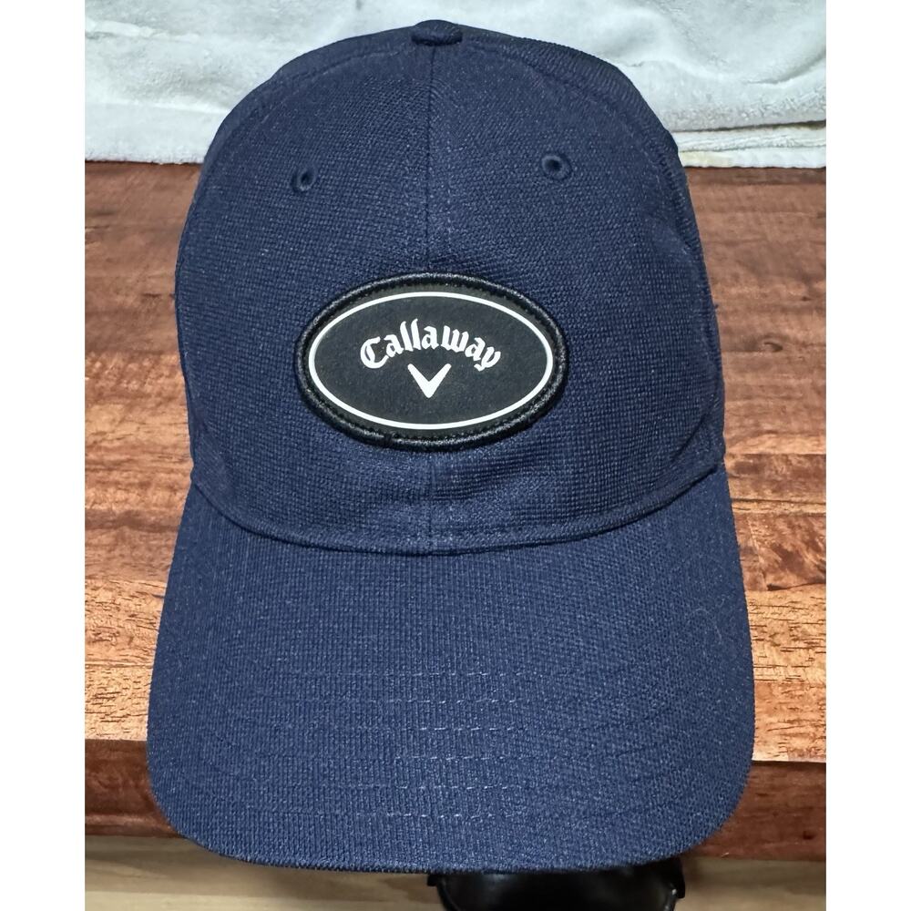 CALLAWAY Stretch Fit sz S/M Blue hat. Round Logo